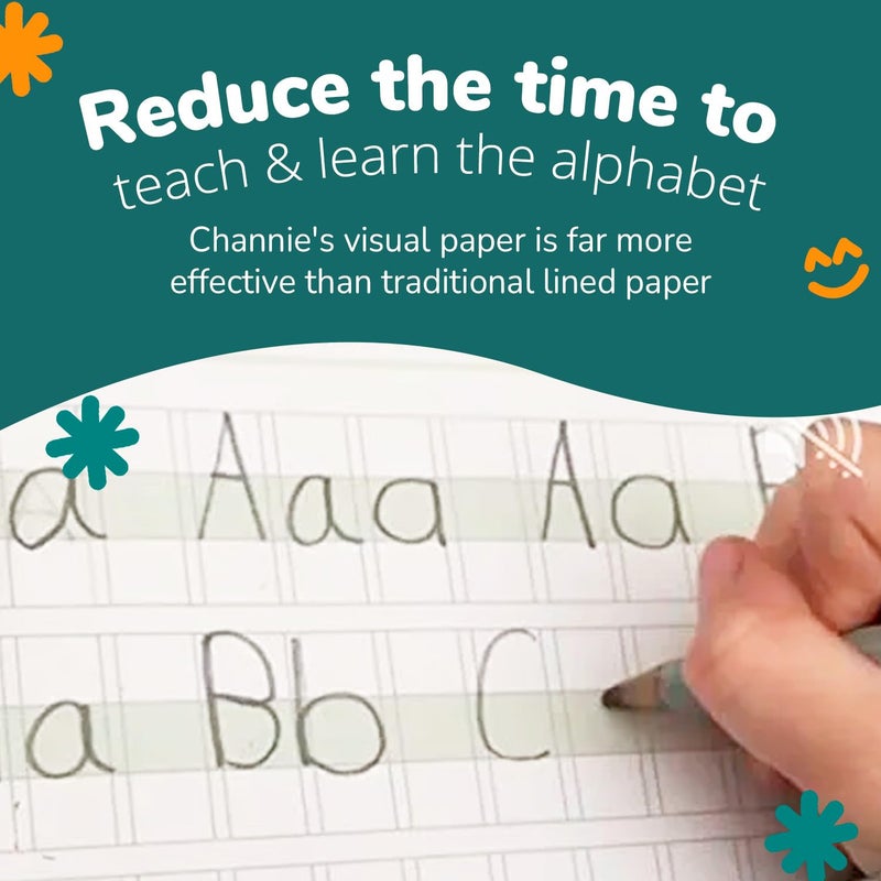 Channie's Big Block Alphabet Blank Worksheets Pre k-1st 80 pages Perfect for Teaching & Practicing Alphabets 8.5" x 11", After School & Homeschool Learning Supplies - Image 4